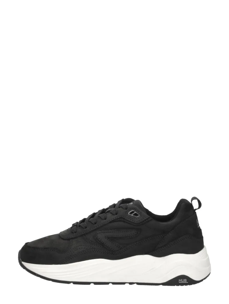 Hub Glide, lage sneakers voor dames in zwart