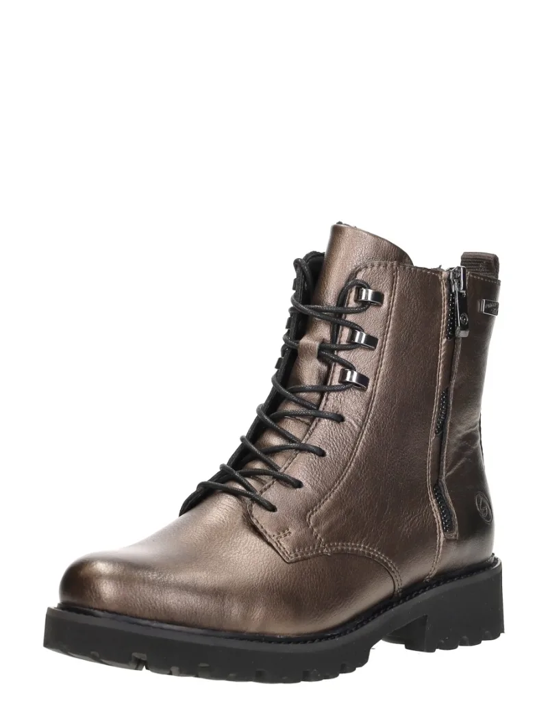 Remonte Veterschoenen Hoog, hoge veterschoenen voor dames in brons, foto 2 van 2