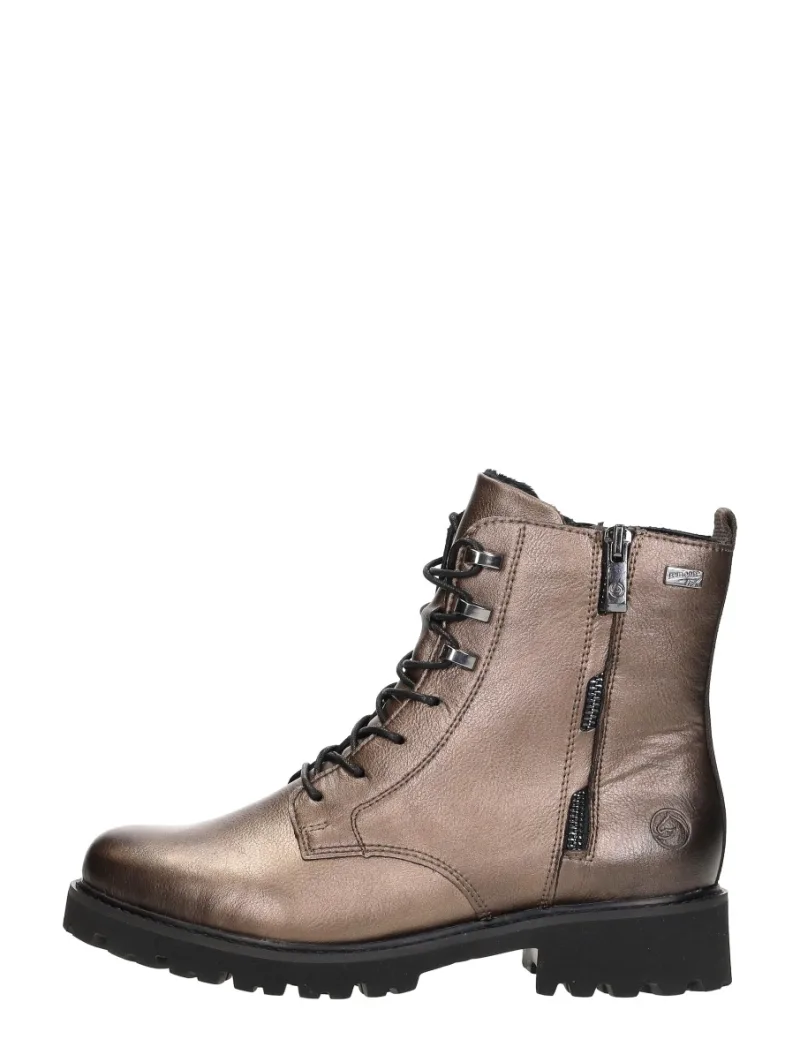 Remonte Veterschoenen Hoog, hoge veterschoenen voor dames in brons