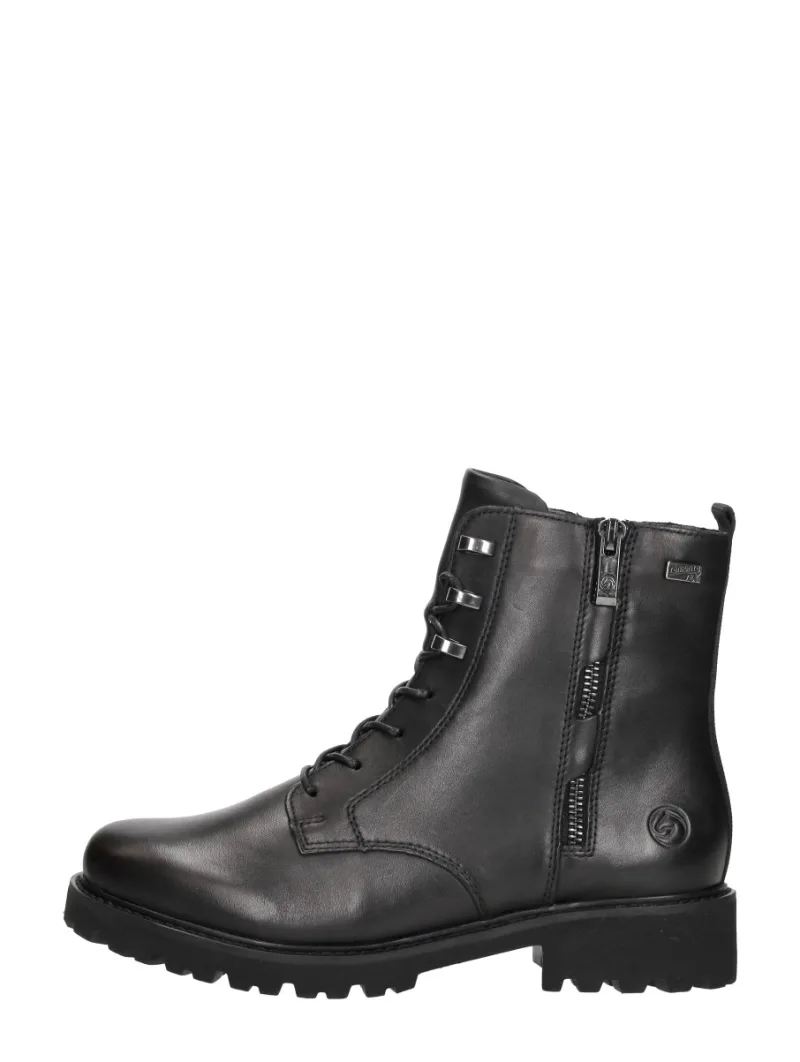 Remonte Veterschoenen Hoog, hoge veterschoenen voor dames in zwart