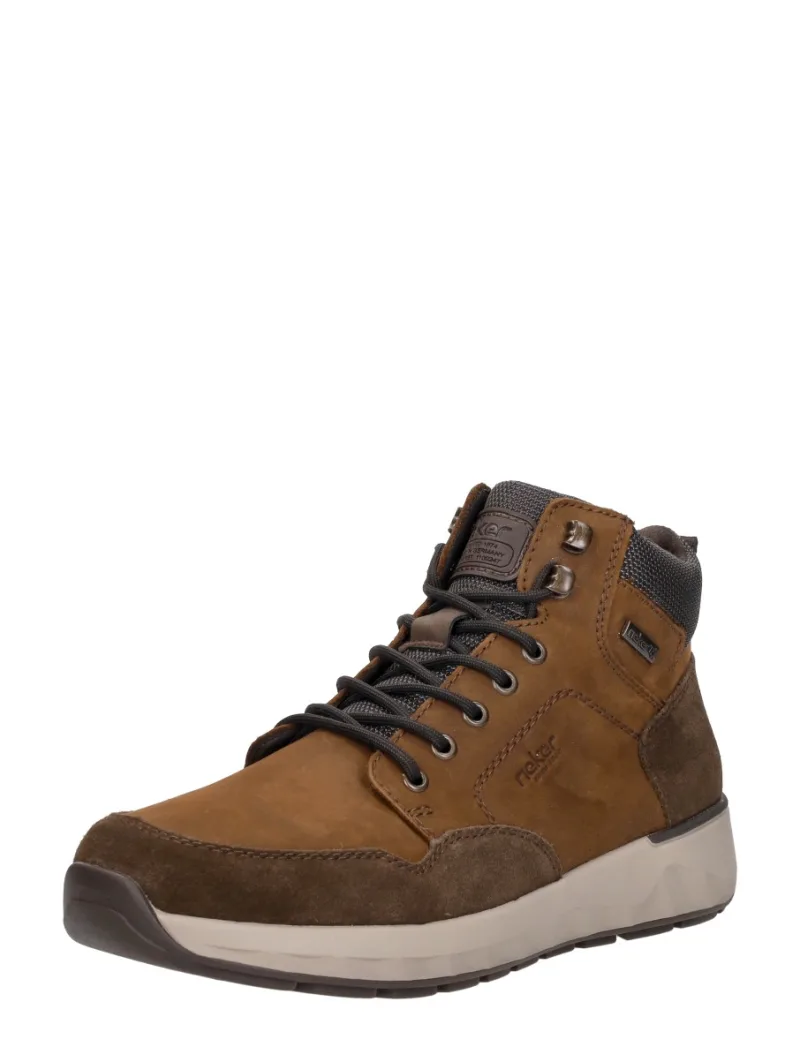 Rieker Veterschoenen Hoog, hoge veterschoenen voor heren in cognac, foto 2 van 2