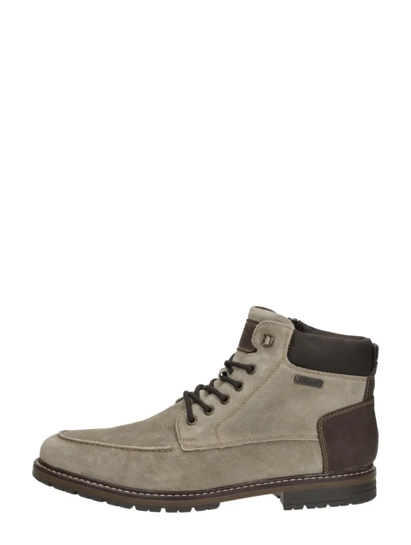 Rieker Veterschoenen Hoog, hoge veterschoenen voor heren in beige