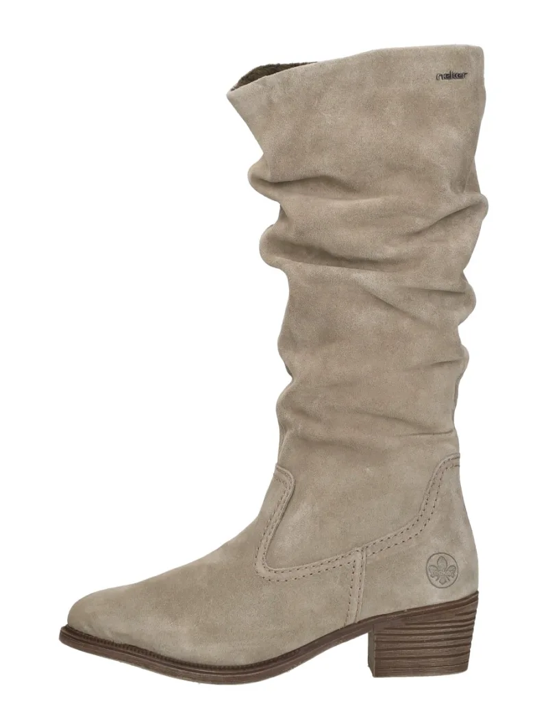 Rieker Lange Laarzen, lange laarzen voor dames in beige