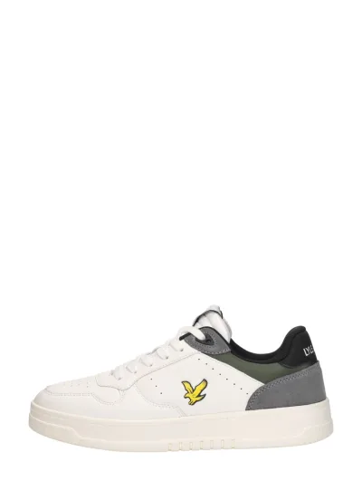 Lyle & Scott Culcros, lage sneakers voor heren in gebroken wit, foto 1 van 4