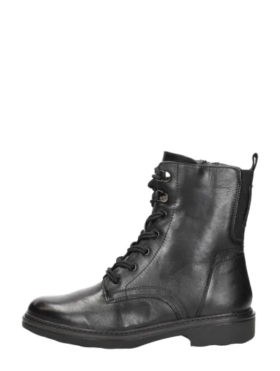 Tamaris Wide Fit Veterschoenen Hoog, hoge veterschoenen voor dames in zwart, foto 1 van 4