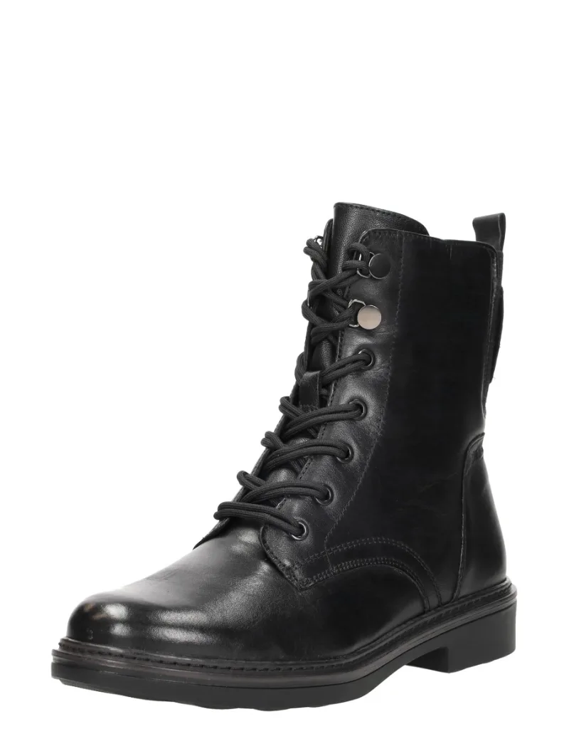 Tamaris Wide Fit Veterschoenen Hoog, hoge veterschoenen voor dames in zwart, foto 2 van 2
