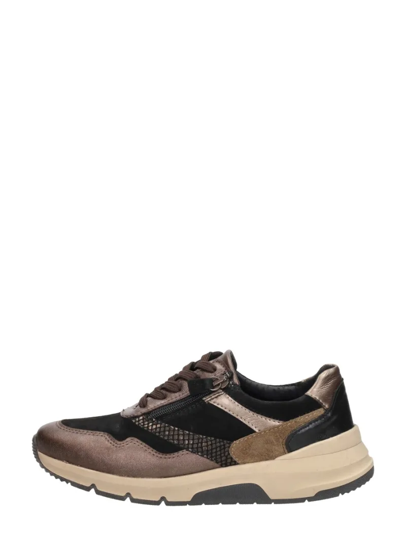Sub55 Comfort Collection Jasmin 07, lage veterschoenen voor dames in brons