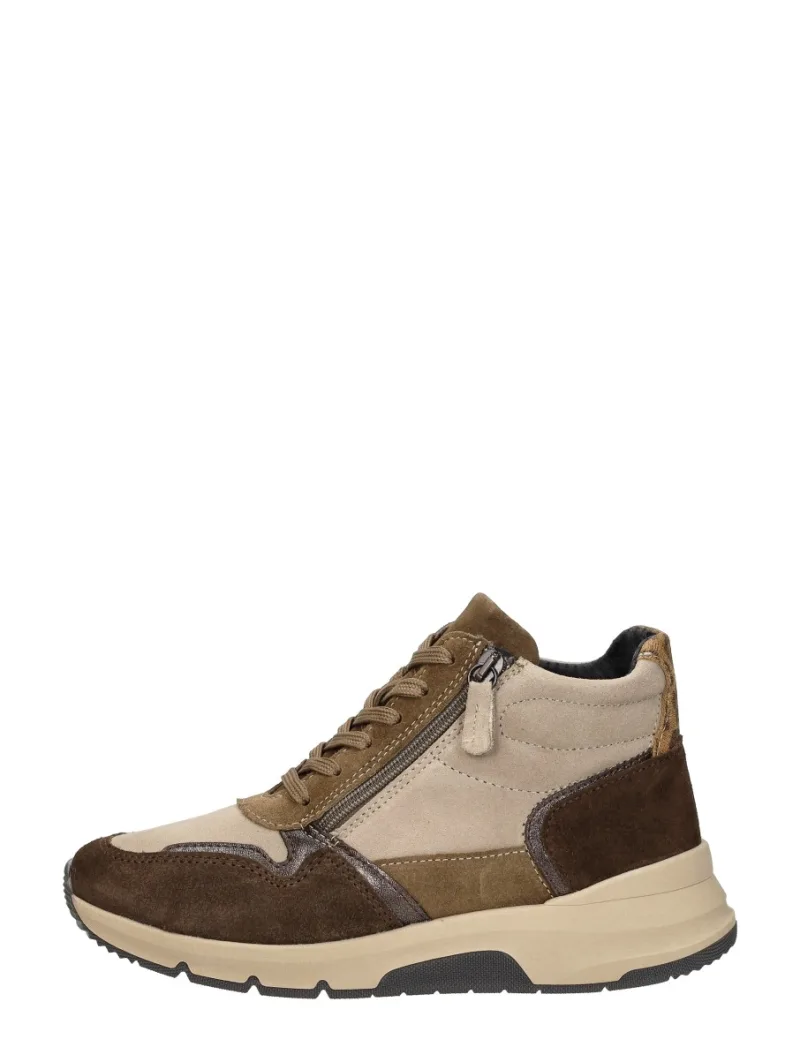 Sub55 Comfort Collection Jasmin 21, hoge veterschoenen voor dames in beige