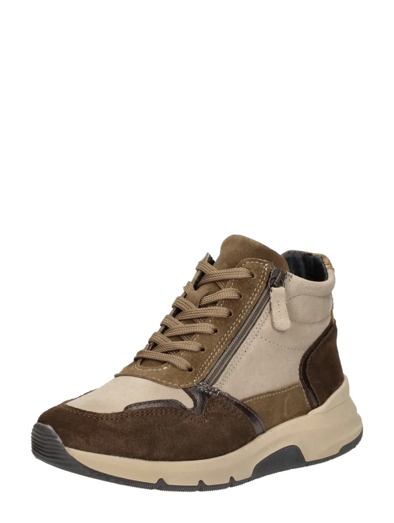 Sub55 Comfort Collection Jasmin 21, hoge veterschoenen voor dames in beige, foto 2 van 2
