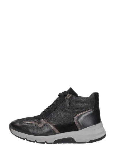 Sub55 Comfort Collection Jasmin 21, hoge veterschoenen voor dames in zwart, foto 1 van 4