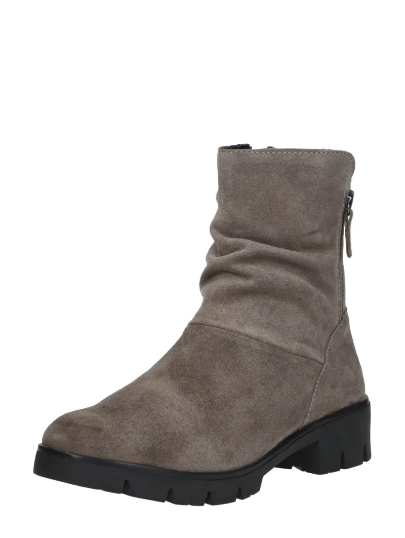 Sub55 Comfort Collection Molly 04, enkellaarsjes plat voor dames in taupe, foto 2 van 2