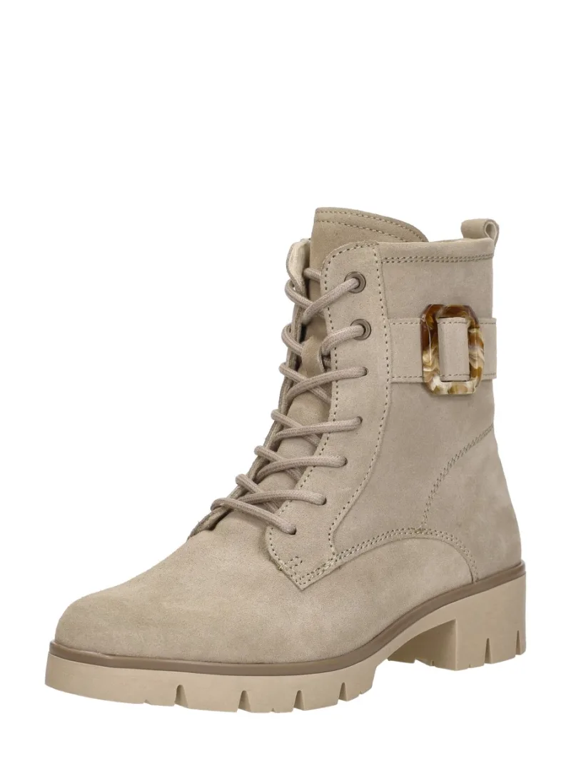 Sub55 Comfort Collection Molly 06, hoge veterschoenen voor dames in beige, foto 2 van 2