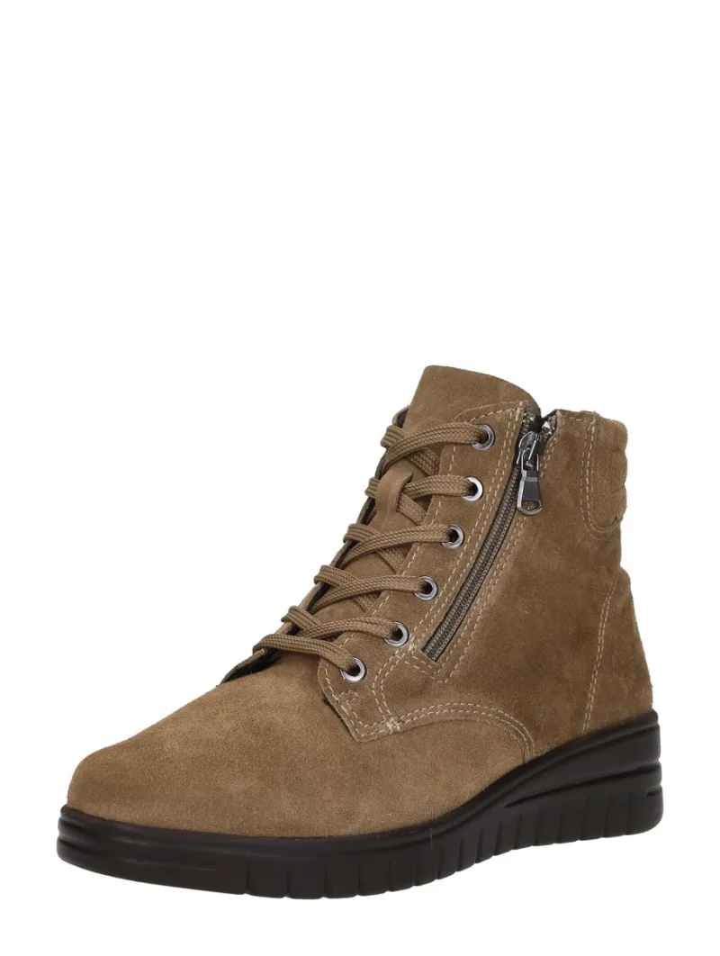 Sub55 Comfort Collection Isla 06, hoge veterschoenen voor dames in beige, foto 2 van 2
