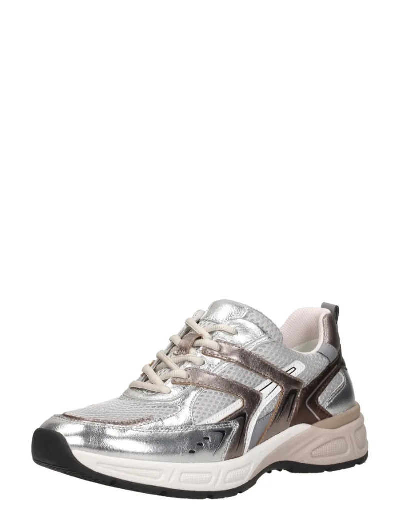 Gabor Sneakers Laag zilver, lage veterschoenen voor dames in zilverkleur, foto 2 van 2