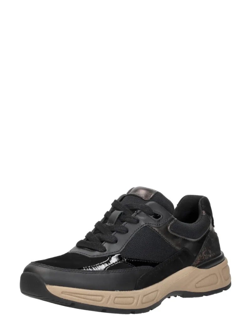 Gabor Sneakers Laag, lage veterschoenen voor dames in zwart, foto 2 van 2