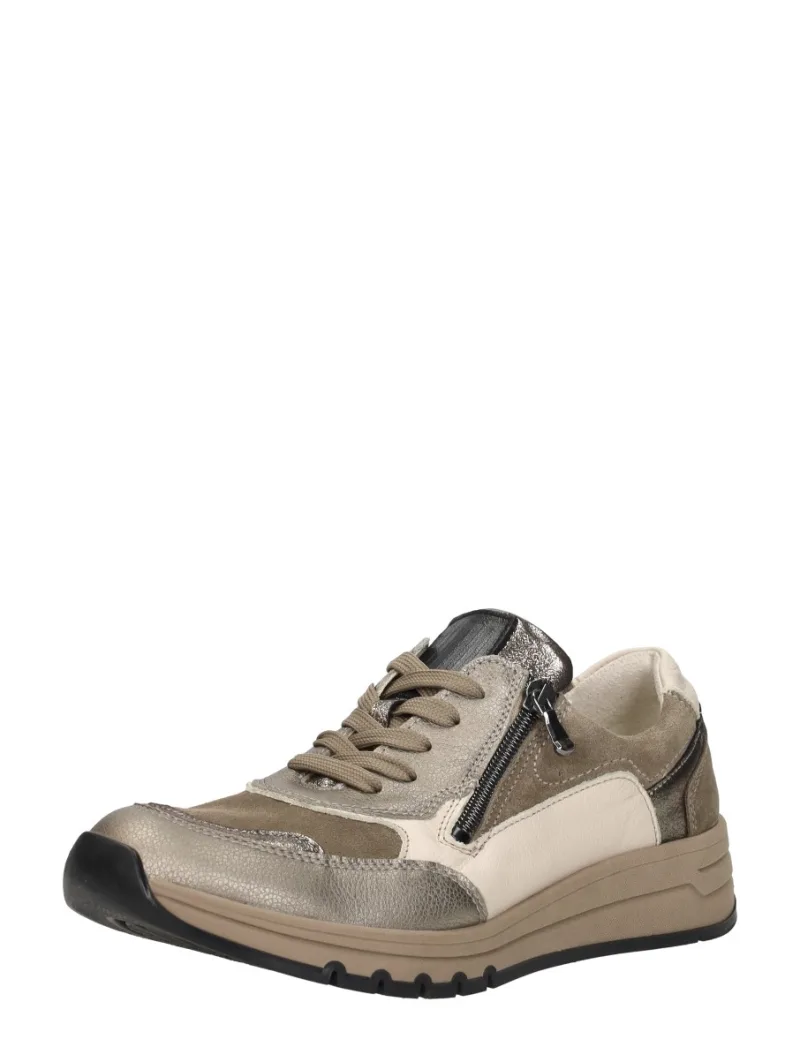 Waldläufer H-April, lage veterschoenen voor dames in taupe, foto 2 van 2