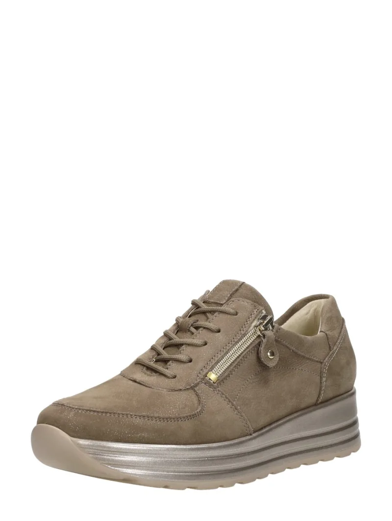 Waldläufer H-Lana, lage veterschoenen voor dames in taupe, foto 2 van 2