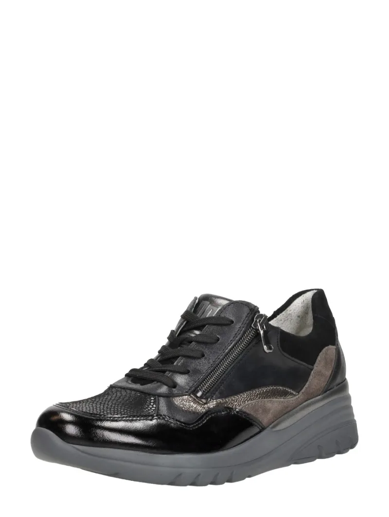 Waldläufer H-Carla, lage veterschoenen voor dames in zwart, foto 2 van 2