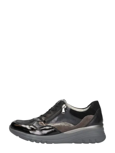 Waldläufer H-Carla, lage veterschoenen voor dames in zwart, foto 1 van 4