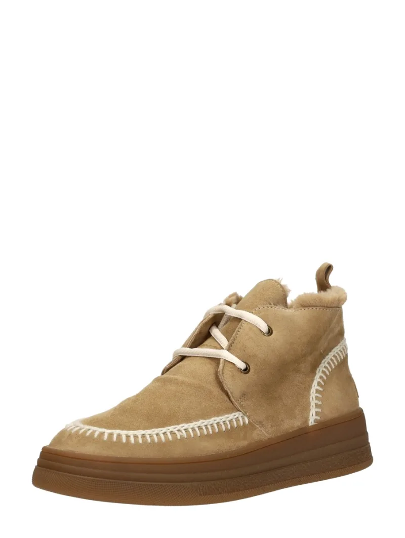 Iqonic Chill 2, hoge veterschoenen voor dames in cognac, foto 2 van 2