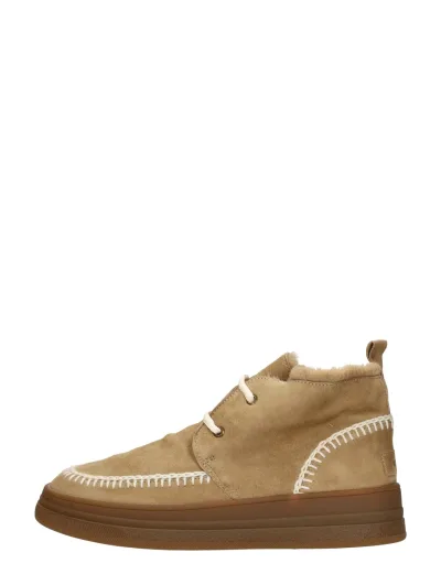 Iqonic Chill 2, hoge veterschoenen voor dames in cognac, foto 1 van 4