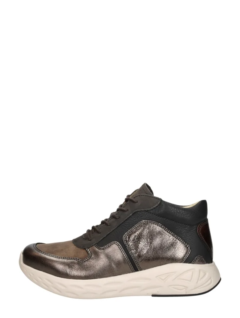 Wolky Pep, hoge veterschoenen voor dames in brons