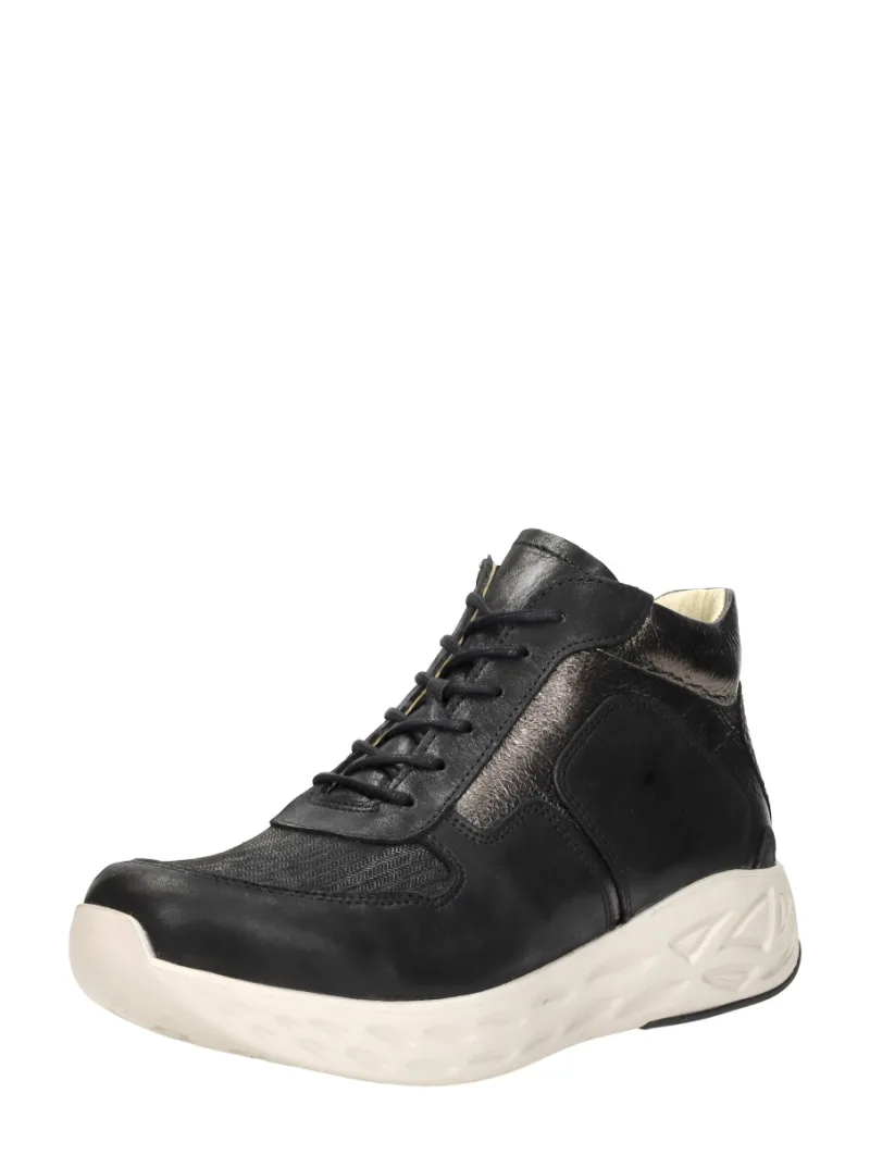 Wolky Pep, hoge veterschoenen voor dames in zwart, foto 2 van 2