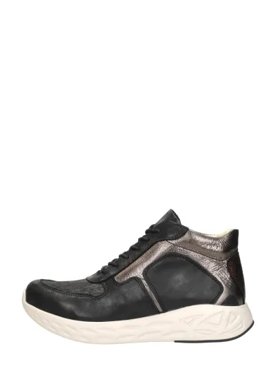 Wolky Pep, hoge veterschoenen voor dames in zwart, foto 1 van 4