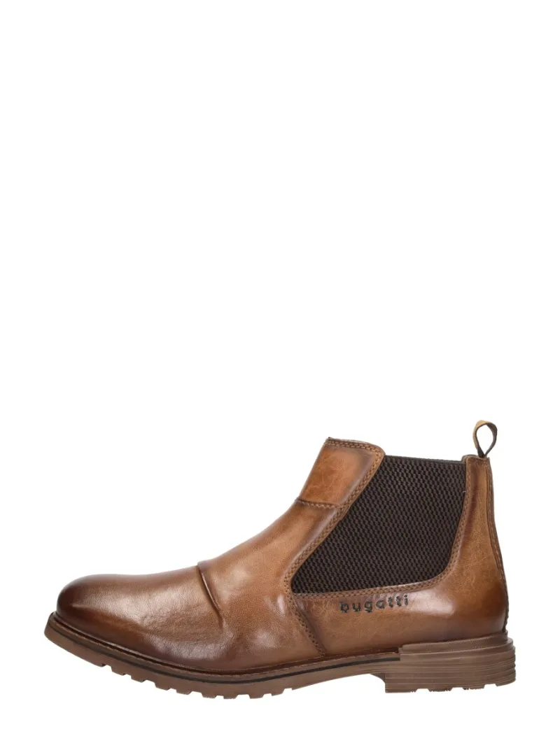 Bugatti Vittore, enkellaarsjes & boots voor heren in cognac