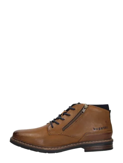Bugatti Veterschoenen Hoog, hoge veterschoenen voor heren in cognac, foto 1 van 4