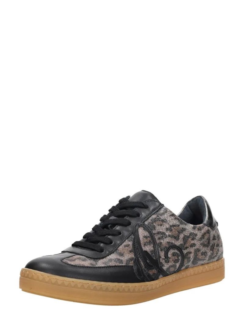 Aqa Sneakers Laag, lage veterschoenen voor dames in zwart, foto 2 van 2