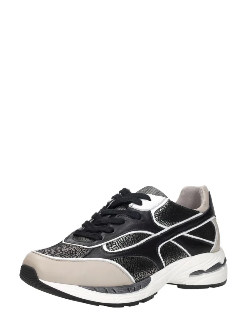 Aqa Sneakers Laag, lage veterschoenen voor dames in taupe, foto 2 van 2