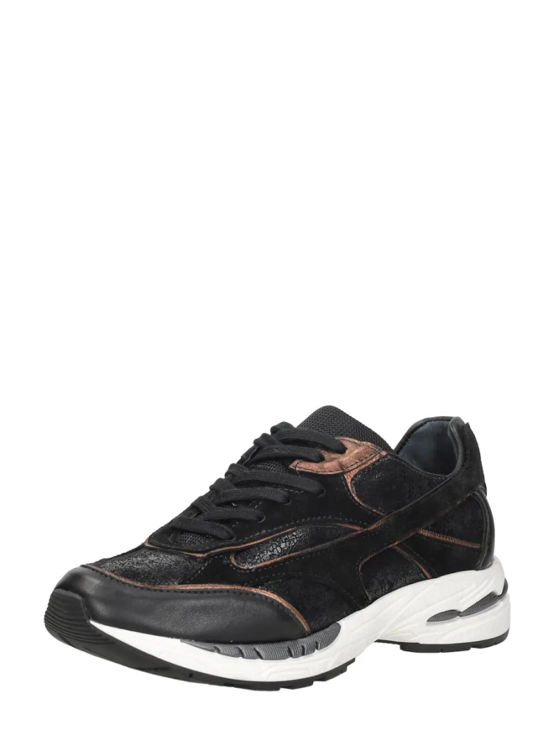 Aqa Sneakers Laag, lage veterschoenen voor dames in zwart, foto 2 van 2