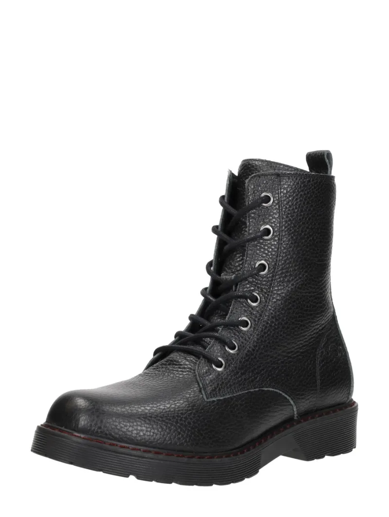 Aqa Veterschoenen Hoog, hoge veterschoenen voor dames in zwart, foto 2 van 2