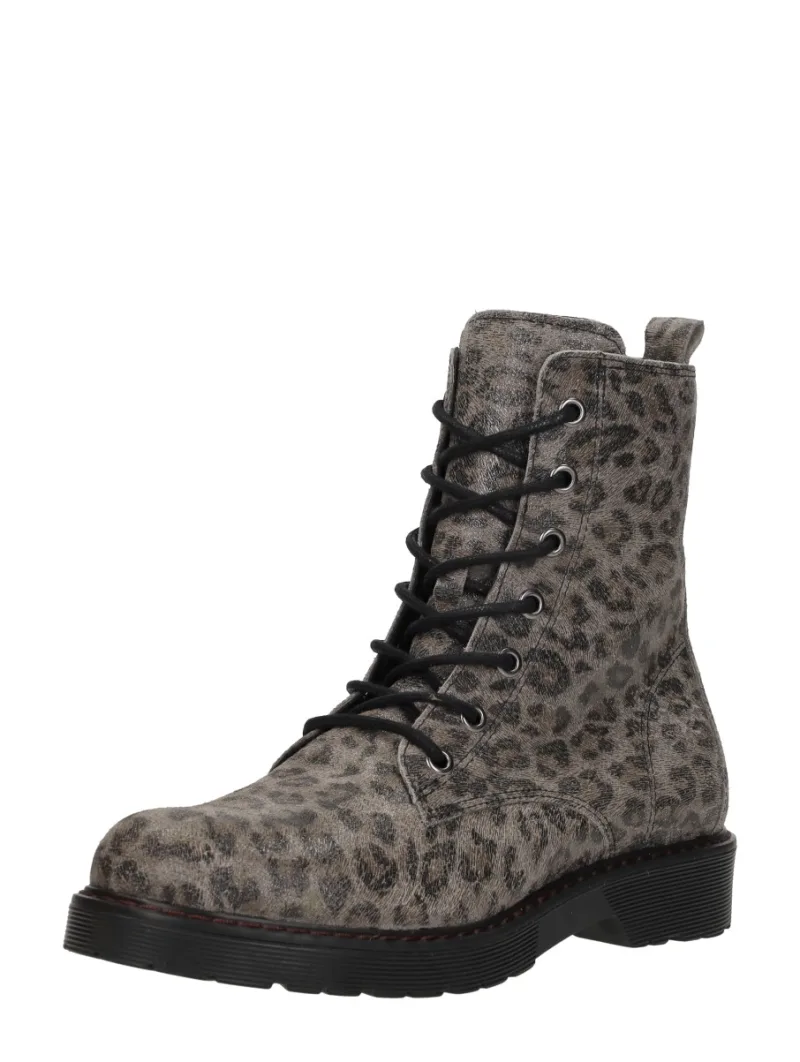 Aqa Veterschoenen Hoog, hoge veterschoenen voor dames in taupe, foto 2 van 2