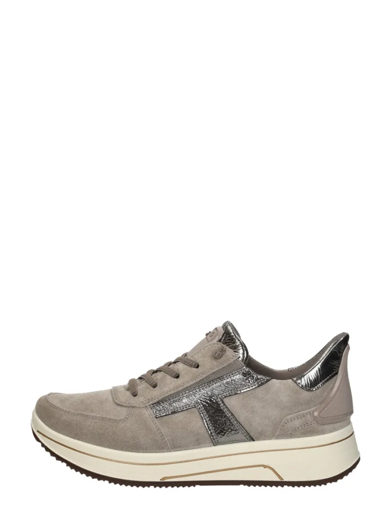 Ara Sapporo 3.0, lage veterschoenen voor dames in taupe