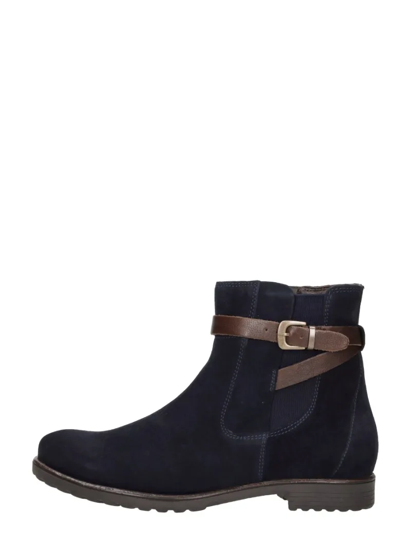 Ara Liverpool-ST 2.0, enkellaarsjes plat voor dames in blauw