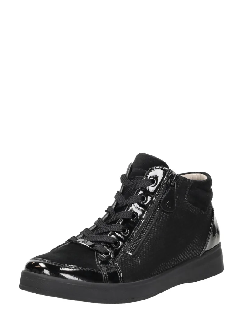Ara Rom-ST-High soft, hoge veterschoenen voor dames in zwart, foto 2 van 2