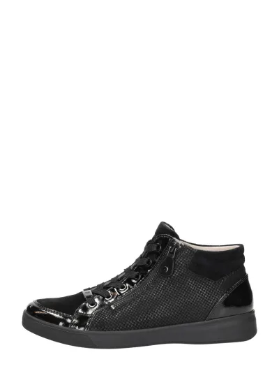 Ara Rom-ST-High soft, hoge veterschoenen voor dames in zwart, foto 1 van 4