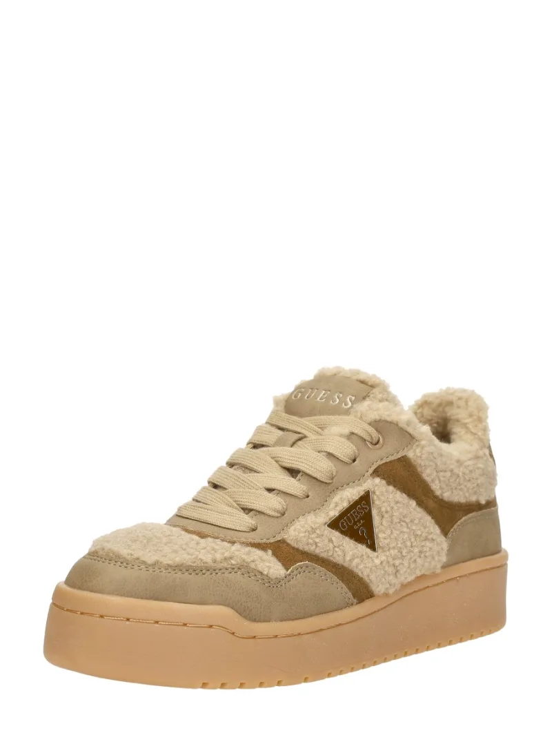 Guess Miram 10, lage sneakers voor dames in beige, foto 2 van 2