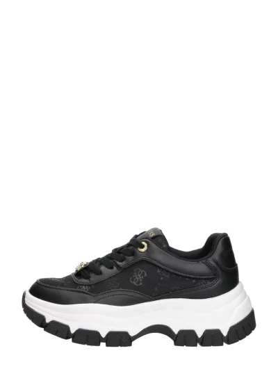Guess Berrett 2, lage sneakers voor dames in zwart, foto 1 van 4