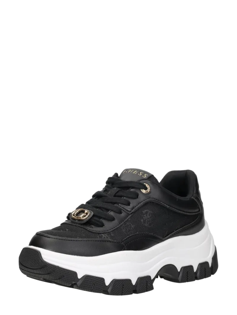 Guess Berrett 2, lage sneakers voor dames in zwart, foto 2 van 2