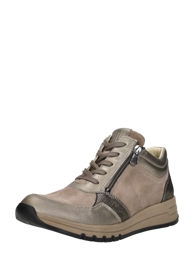 Waldläufer H-April, hoge veterschoenen voor dames in taupe, foto 2 van 2