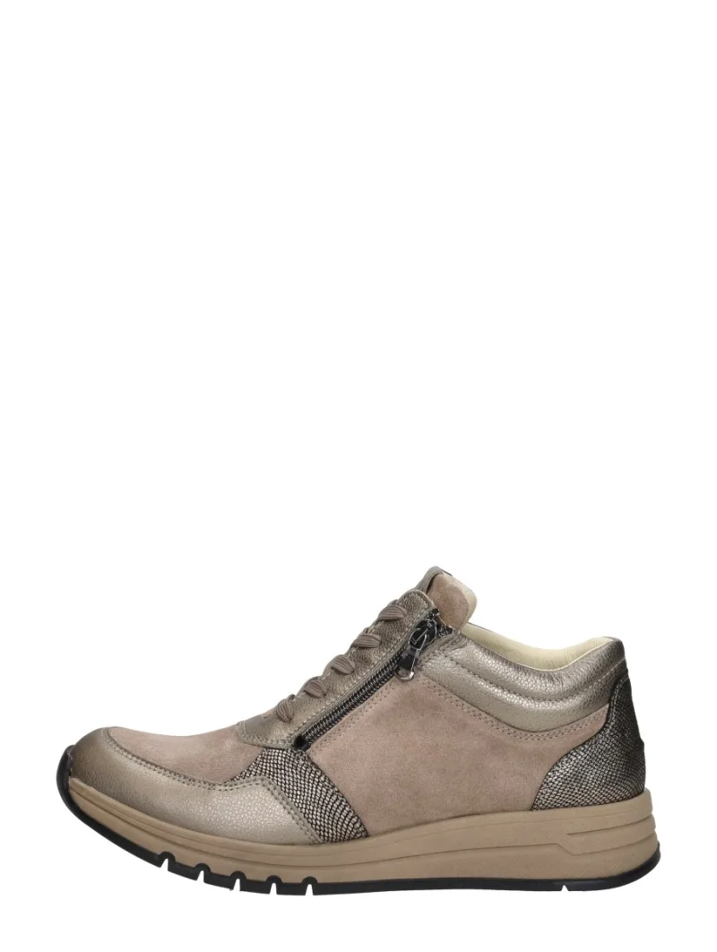 Waldläufer H-April, hoge veterschoenen voor dames in taupe