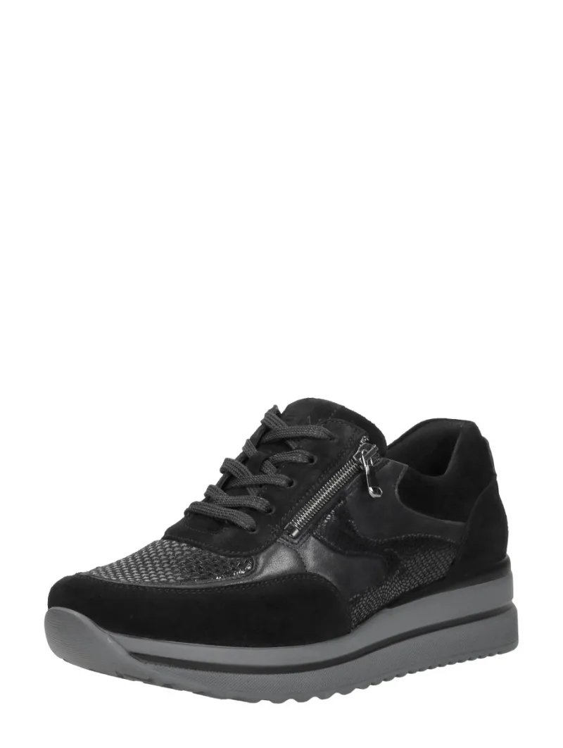 Waldläufer K-Luana, lage veterschoenen voor dames in zwart, foto 2 van 2