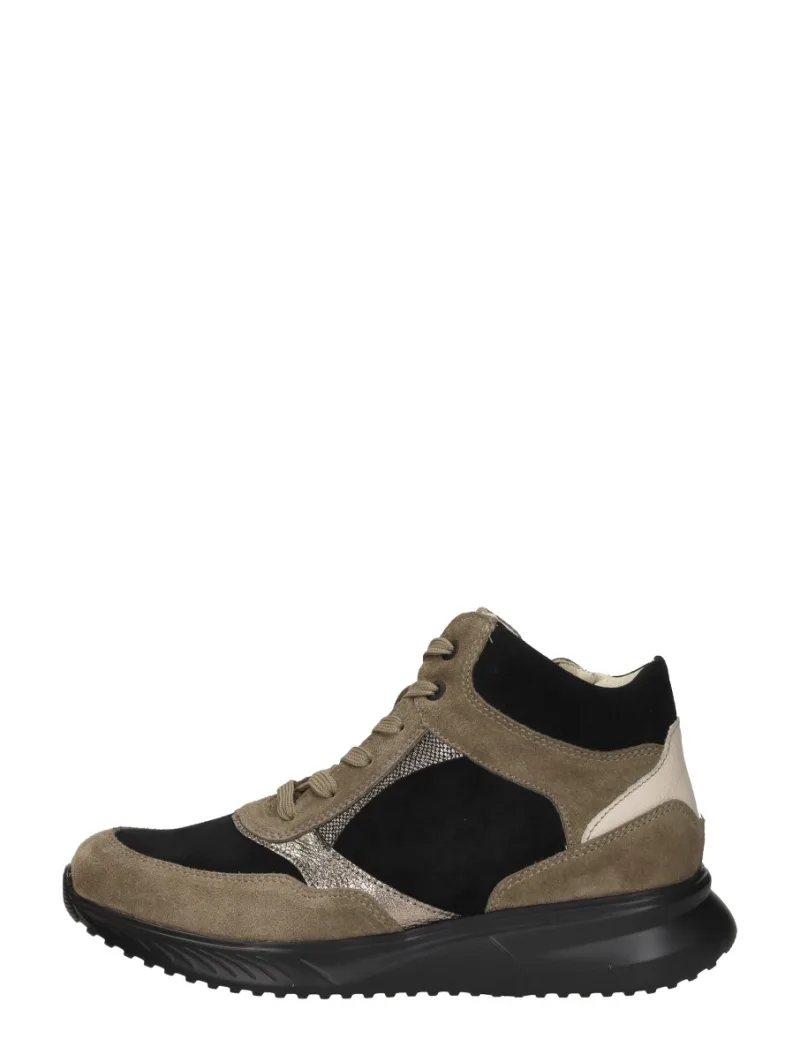 Waldläufer k-Janka, hoge veterschoenen voor dames in taupe