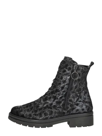Waldläufer K-Zoe, hoge veterschoenen voor dames in zwart, foto 1 van 4