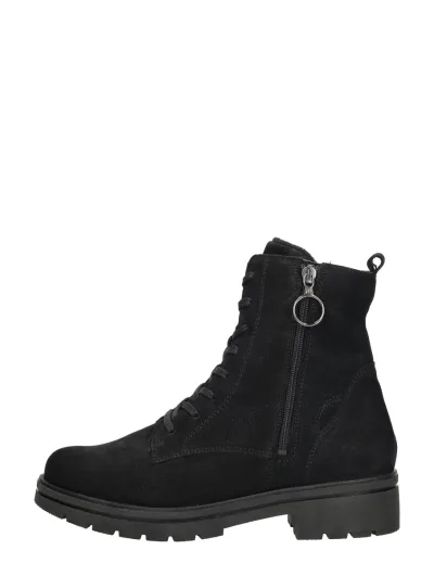 Waldläufer K-Zoe, hoge veterschoenen voor dames in zwart, foto 1 van 4