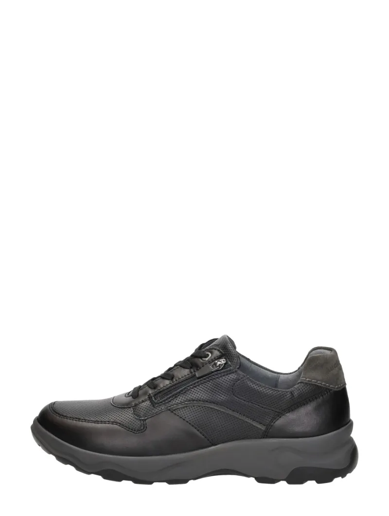 Waldläufer H-Max, lage veterschoenen voor heren in zwart