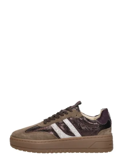 Sub55 Sneakers Laag, lage sneakers voor dames in donkerbruin, foto 1 van 4
